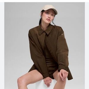 NWT ALO Socialite Shacket in Brown (Expresso) Size Small
